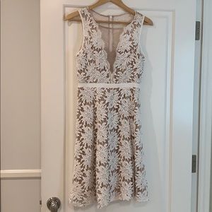 White Lace Floral Dress